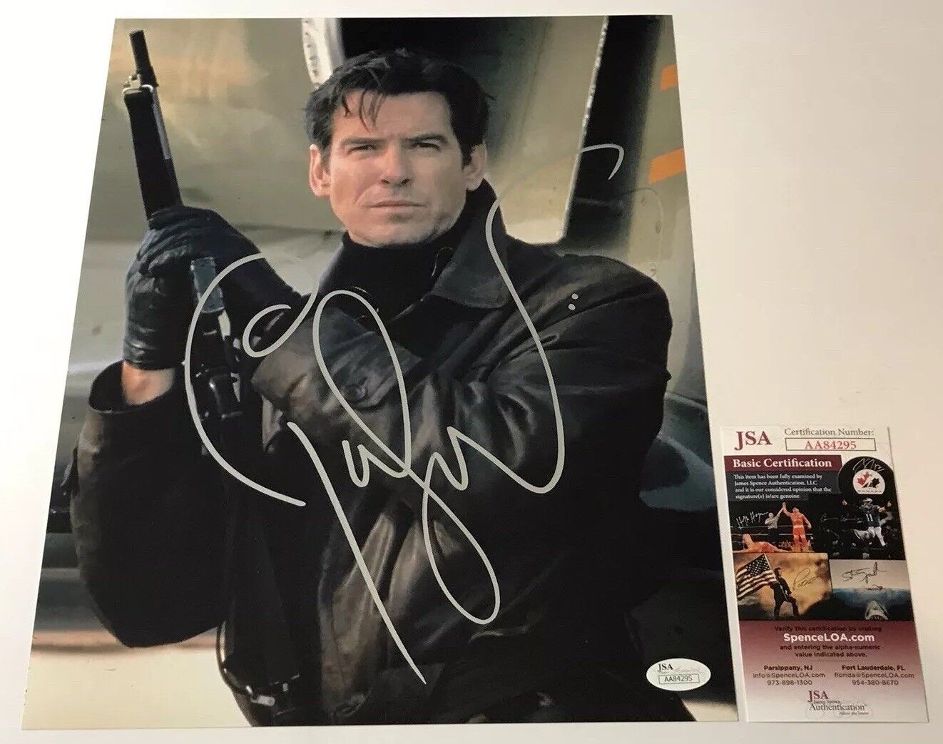 PIERCE BROSNAN Signed JAMES BOND Golden Eye 11x14 Photo Poster painting Autograph JSA COA