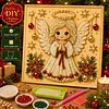 Framed Christmas Fairy - Pearls Painting Kit DIY Diamond Painting Pearl Dot Crafts 20x20CM