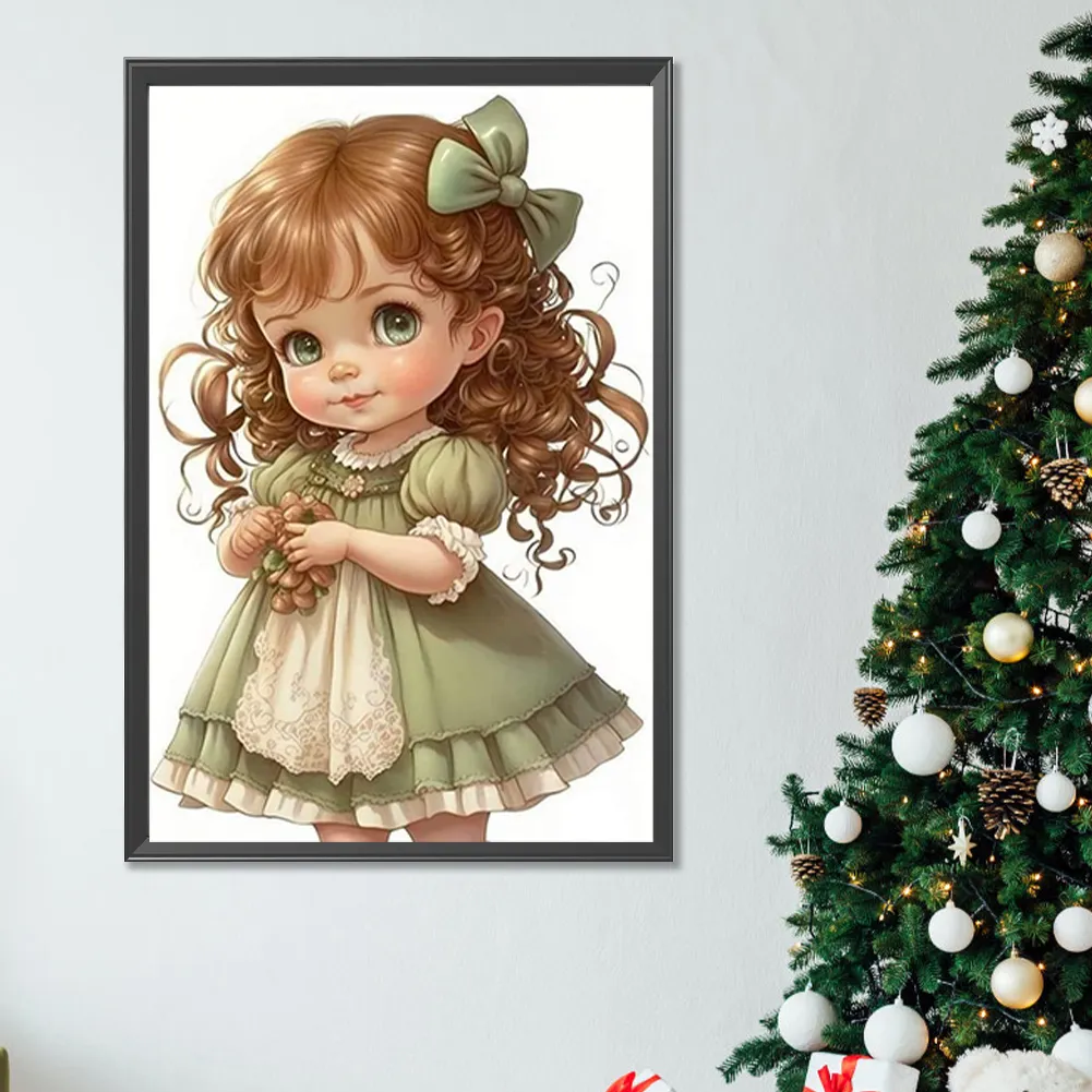 Full Round Diamond Painting 30*45cm - Little Girl