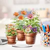 Flower Plants DIY 2D Flat Acrylic Desktop Diamond Art Kit Diamond Painting Home Decor
