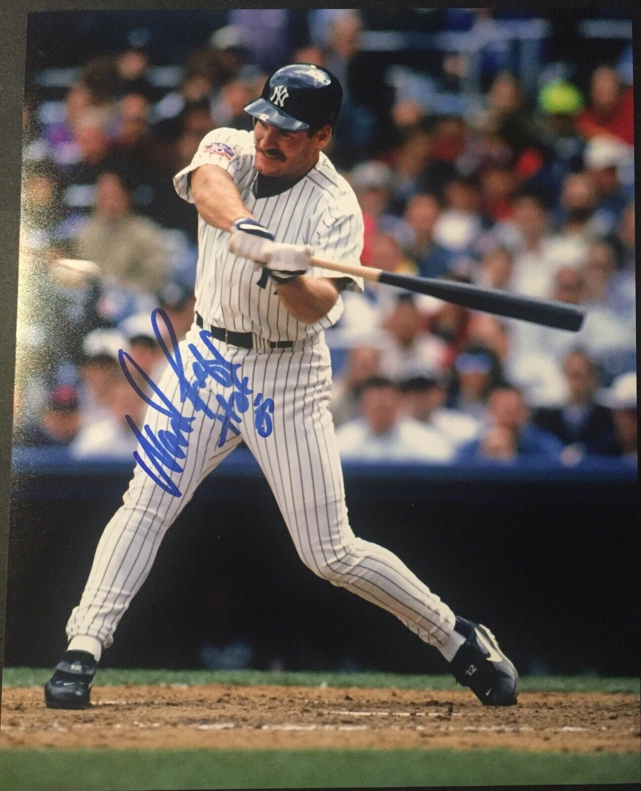 Wade Boggs Signed New York Yankees 8x10 Photo Poster painting with HOF 05