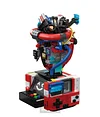 Fashionable Building Blocks Blazing Heart Cyberpunk Boy Retro Birthday Gift Assembly Ornaments