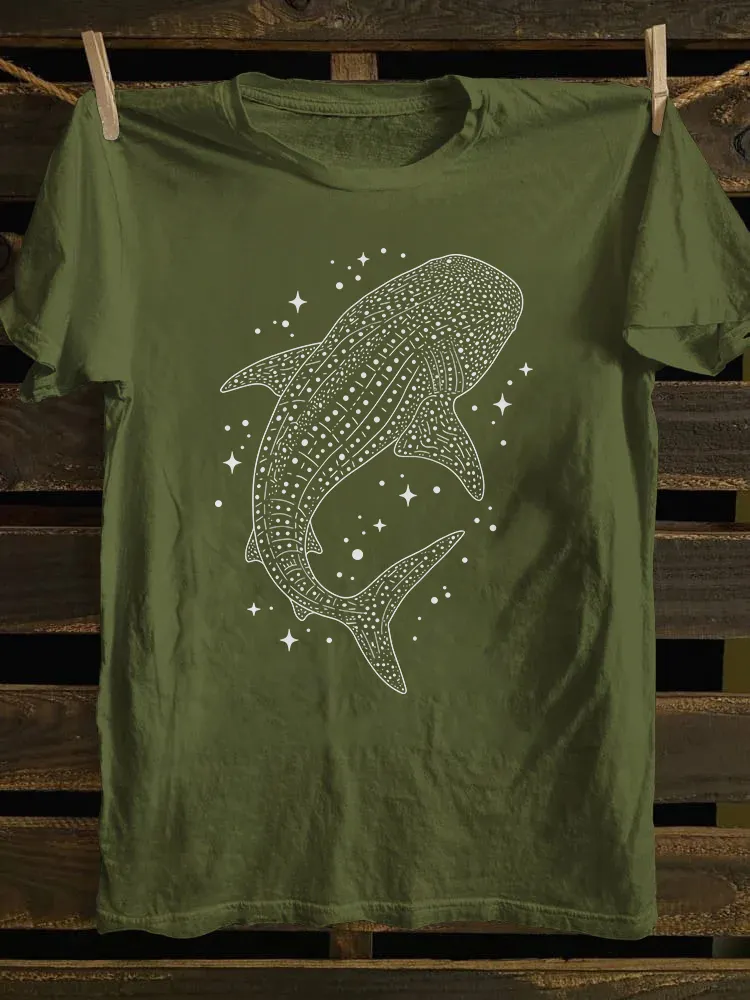 Whale Shark Starry Night Ocean T-shirt