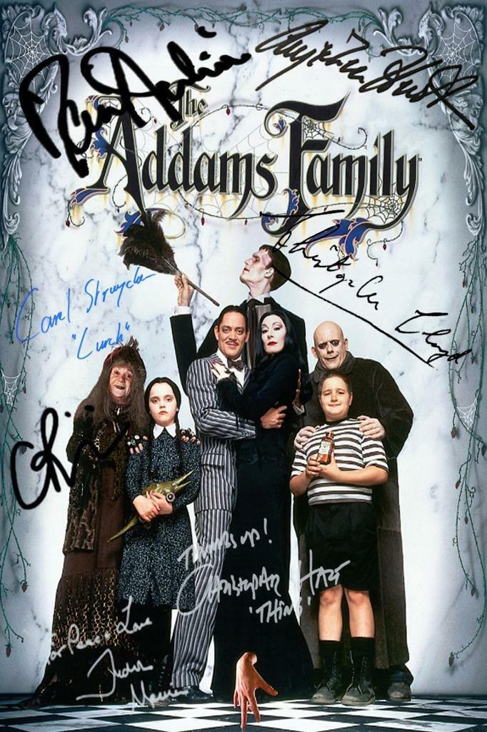 The Addams Family Cast Huston,Lloyd SIGNED AUTOGRAPHED 10X8