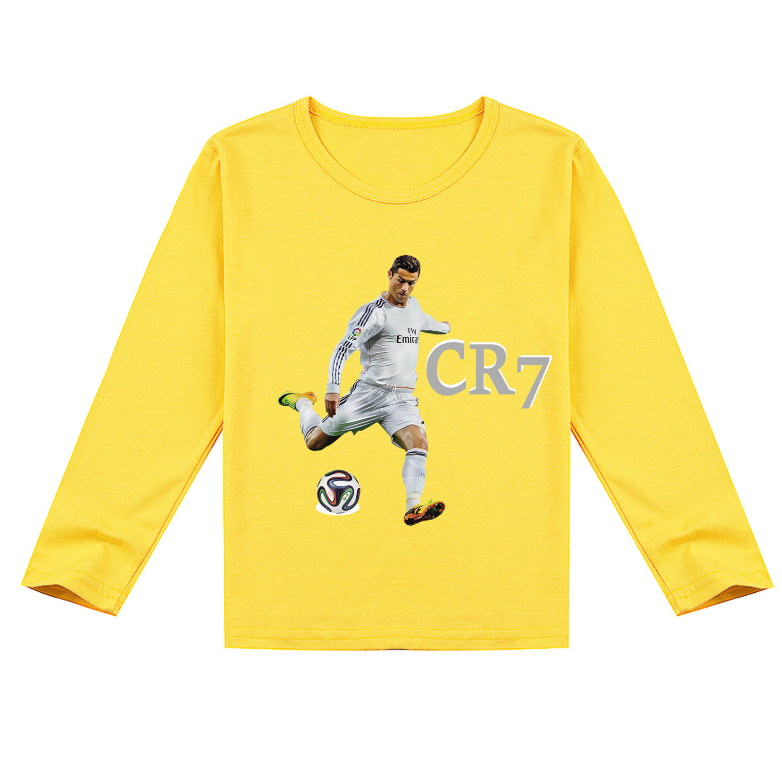 Mayoulove Cool Cristiano Ronaldo Long Sleeve T-Shirt for Boys  Girls - Perfect Soccer Fan Gear-Mayoulove