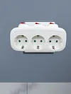 3 Horizontal Socket Power Adapter Power Converter Socket for Living Room Bedroom
