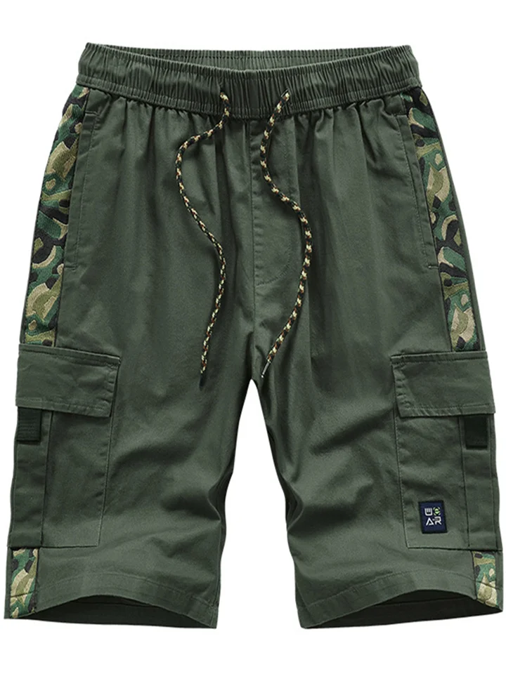 Men's Multi-pocket Work Shorts Summer Men's Cotton Loose Large Size Casual Pants in Pants Five Pants-Cosfine
