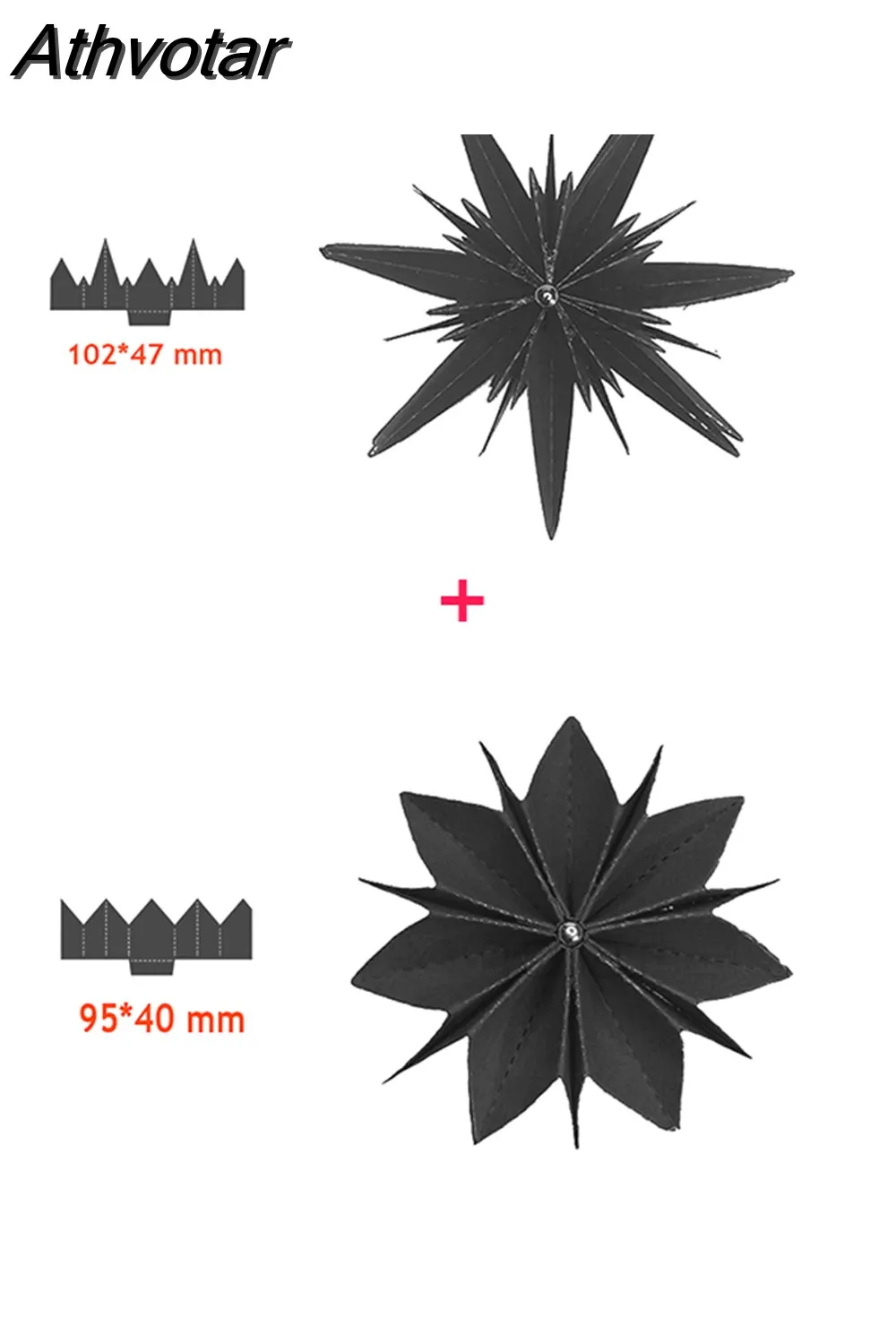 Athvotar styles 3D Folded Stars Creative Metal Cutting Dies for DIY Scrapbooking Paper Cards Crafts Making 2023 New