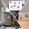 6Pcs Diamond Painting Acrylic Christmas Fridge Stickers Magnets Decals for Home Decor