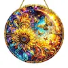 Pendentif tournesol paillet&eacute;-simple c&ocirc;t&eacute; perceuse-diamant