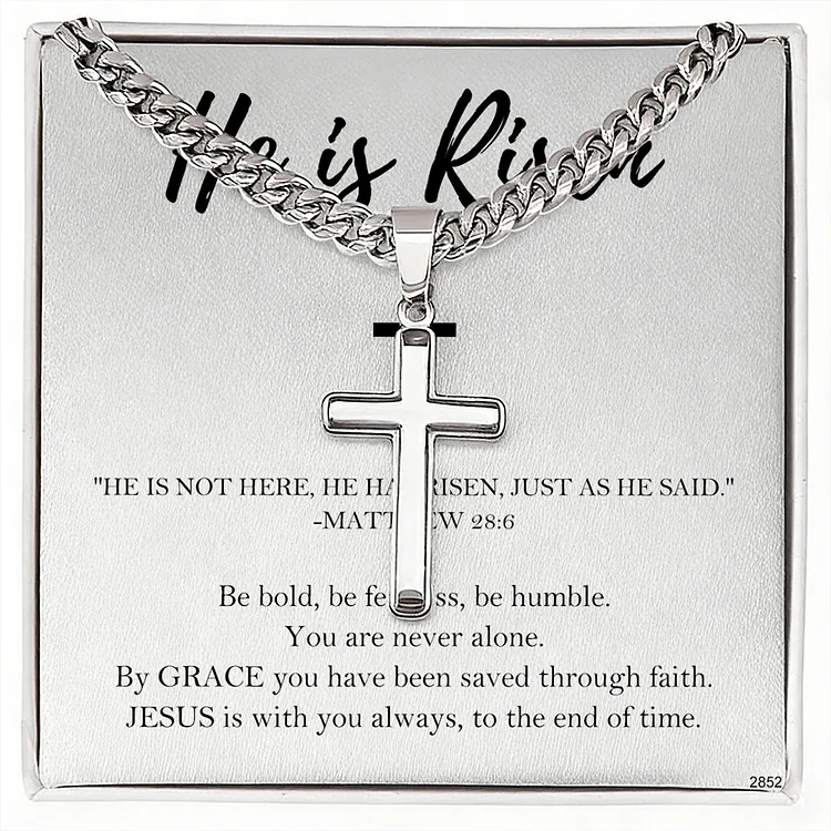 Jesus Is With You Always Cross Necklace - Easter Day Special Offer