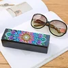 DIY Diamond Painting Leather Eye Glasses Box Travel Sunglasses Storage Case