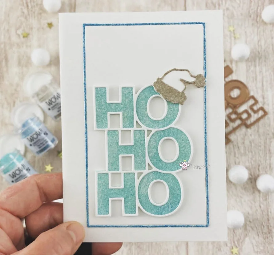 Piggy Craft metal cutting dies cut die mold Ho letter christmas hat frame Scrapbook paper craft knife mould blade punch stencil