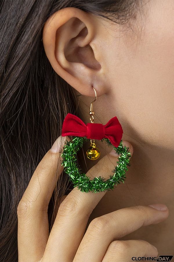 Christmas Tree Tassel Garland Bell Earrings Earrings
