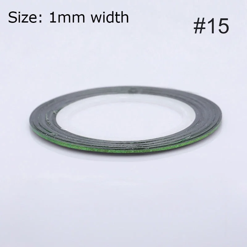 1mm 2mm 6mm Matte Glitter Nail Striping Tape Line Rainbow Multi Color Styling Tool Sticker Decal  DIY Decoration-Nail Inspo