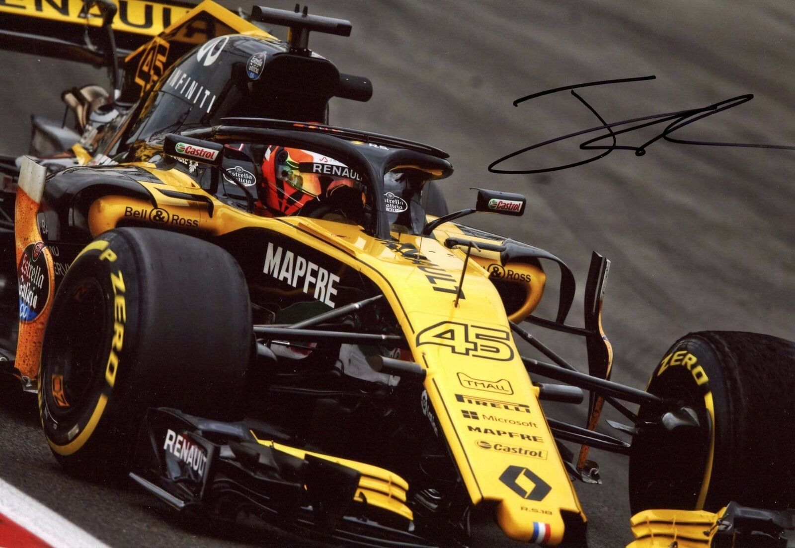 Jack Aitken F1 RENAULT 2019 autograph, IP signed Photo Poster painting