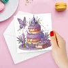 6PCS Cake DIY Diamond Art Greeting Cards Congratulations Cards & Gifts