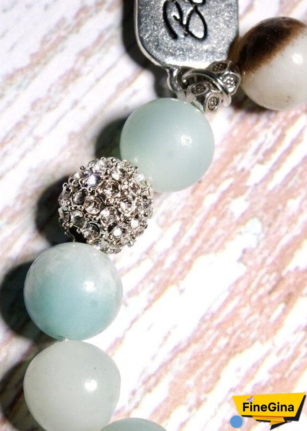 Boho Bracelet, Green Amazonite Blessed