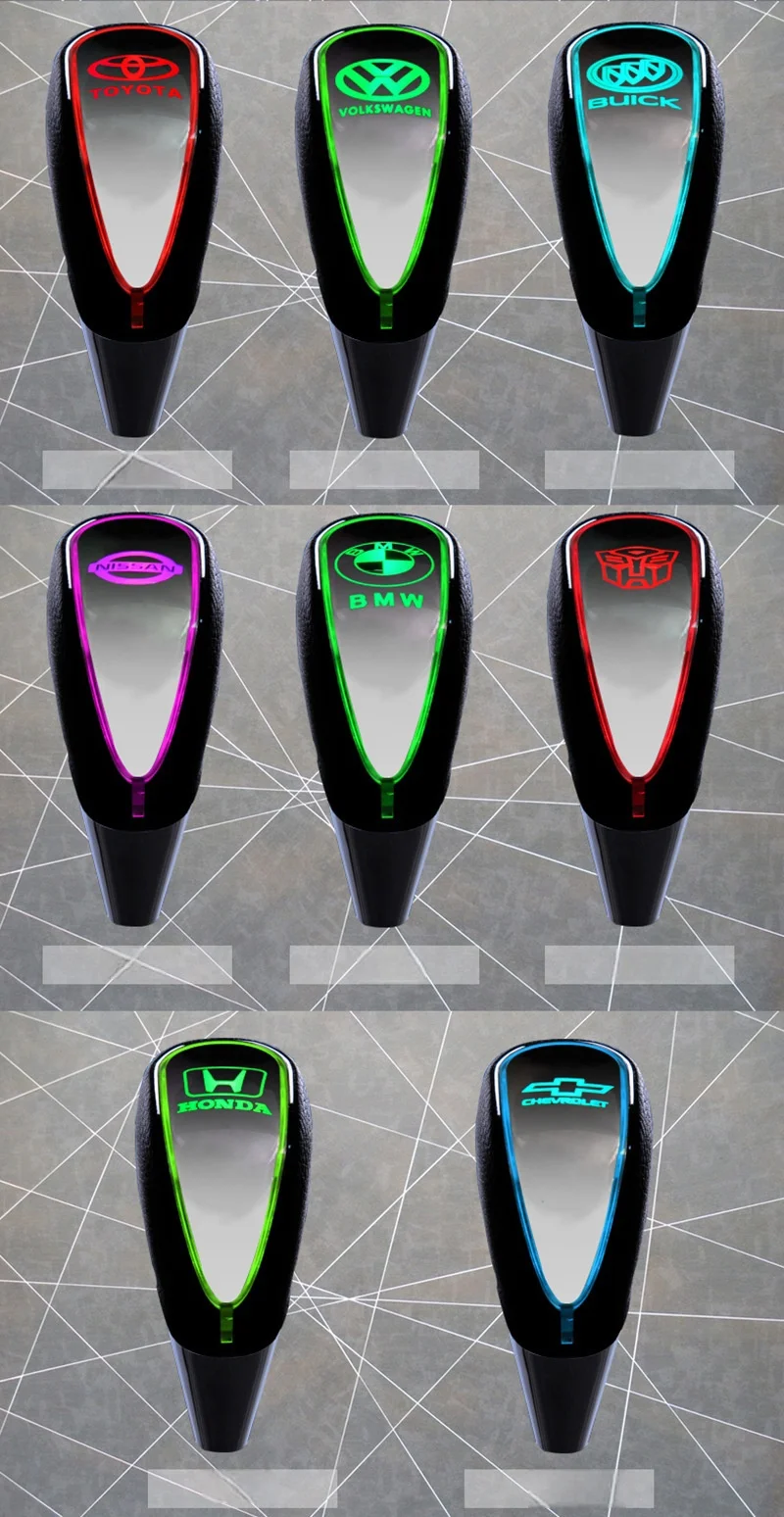 Car manual gear modification head (LED luminous leather feel)