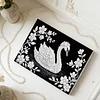 uk.everydayedeals DIY Pearl Painting With Frame - Handmade Self-Adhesive Pearls - Swan(20*30cm)