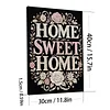 DIY Pearl Painting Home Sweet Home for Home Wall Decor with Frame(30x40cm)