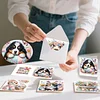 6PCS Diamond Painting Easter Cat Greeting Card Kit for Birthdays Thanksgiving & Special Occasion