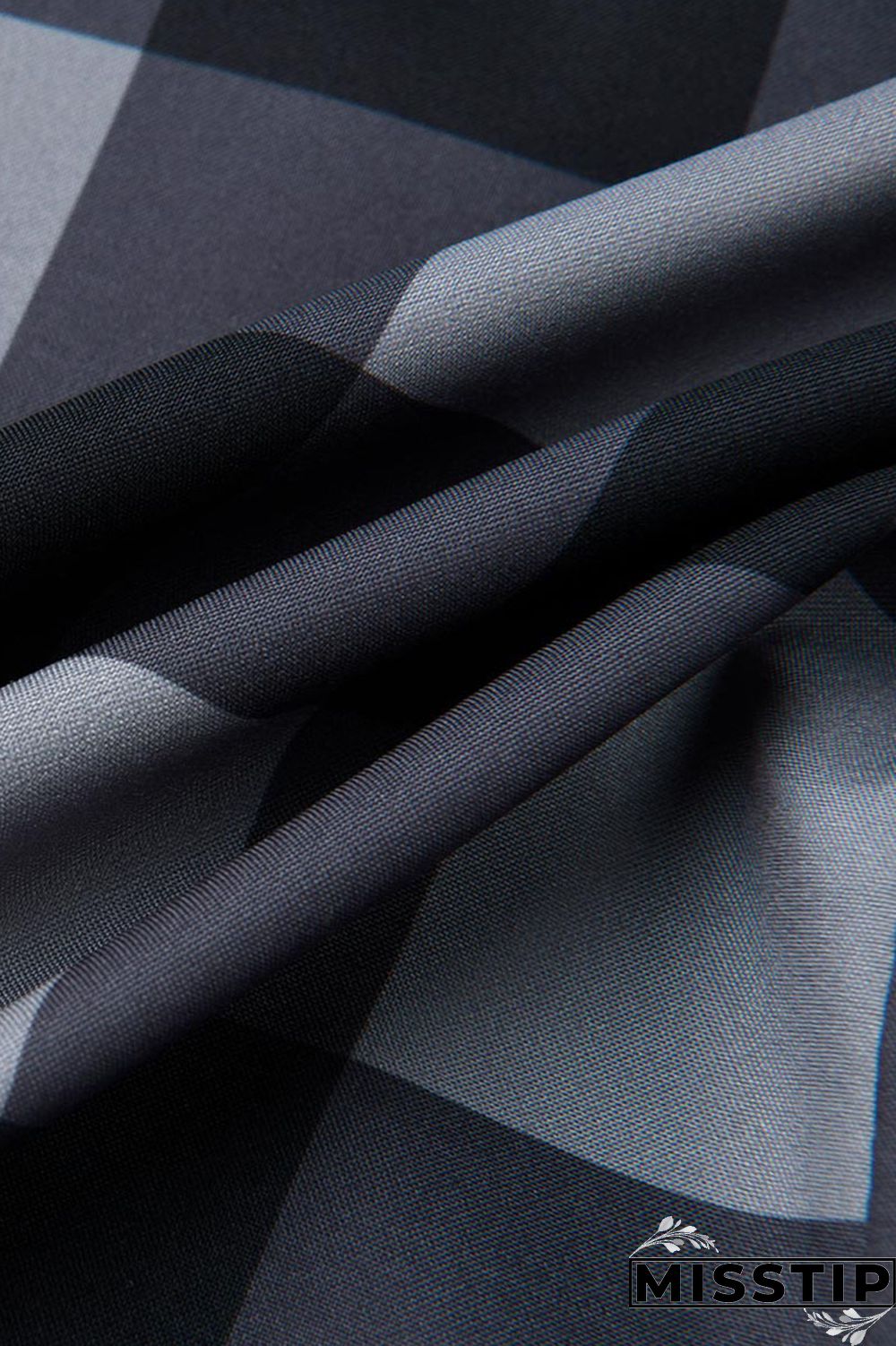 Deep Blue Casual Plaid Print Patchwork Buckle Turndown Collar Shirt Dress Dresses