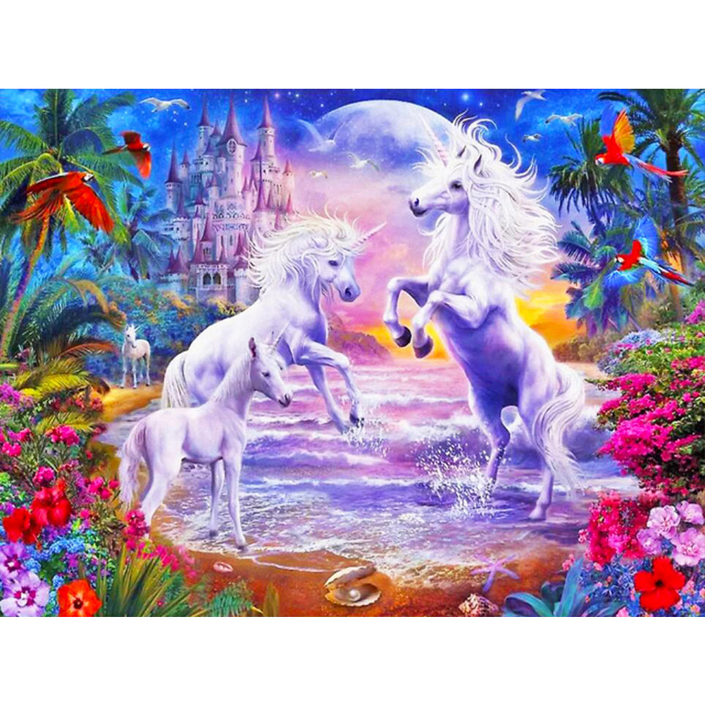 

(Multi-Size) Unicorn - Round/Square Drill Diamond Painting, Square diamond 30*40cm, 501 Original