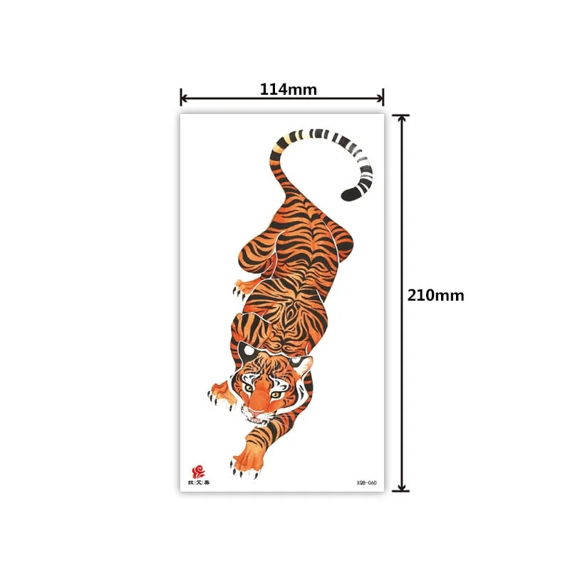 Tattoo Applique Arm Men and Women Small Full Arm Waterproof Tattoo Sticker Symbol Totem Animal Skull Text Tattoo Sticker