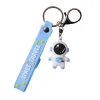 10PCS Soft Pink Blue Space Travel Astronaut Creative Cartoon Keychain Kids Couples School Bag Pendant Gift 