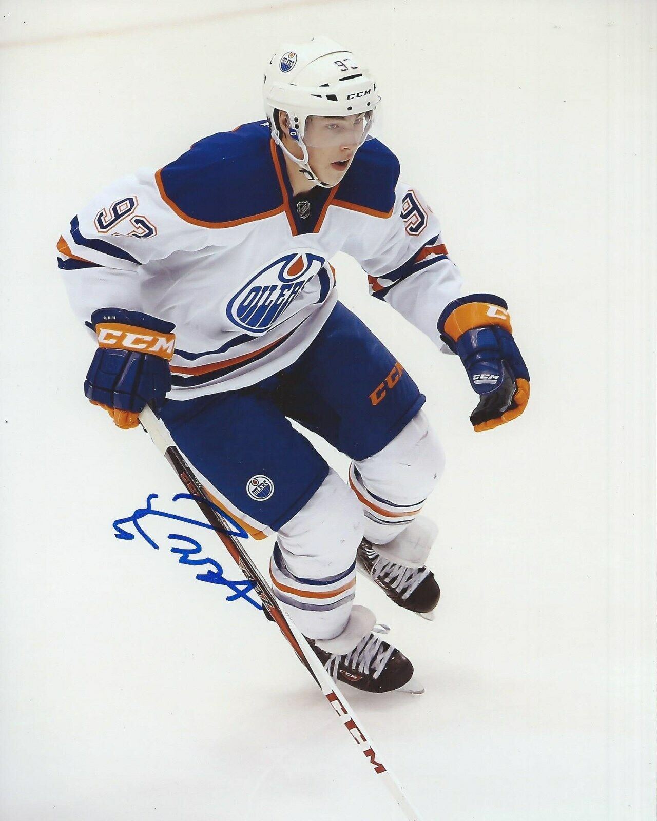 Ryan Nugent-Hopkins Signed 8x10 Photo Poster painting Edmonton Oilers Autographed COA K