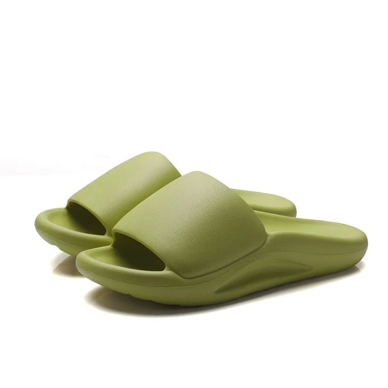 Minimalist Household Fashion Slippers Men Women Summer Indoor Slides Bathing Non-Slip Bathroom Thick-Soled Slippers
