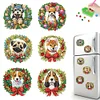 6 St&uuml;ck Weihnachtshund - 5d DIY Handwerk Aufkleber Magnet