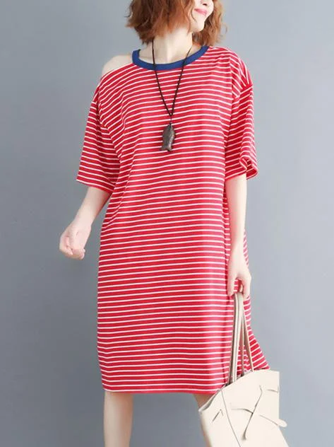 Cotton Oversize Striped Dress