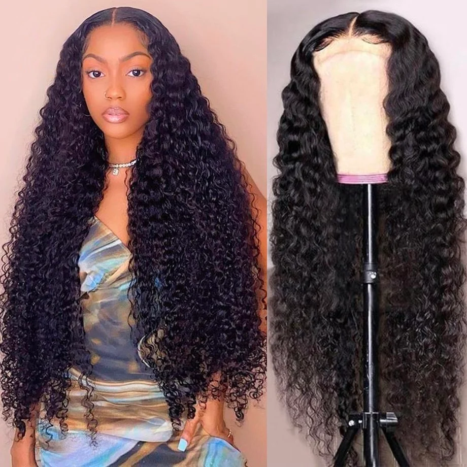 Long Wavy Wigs Deep Wave Black Daily Style ELCNEPAL