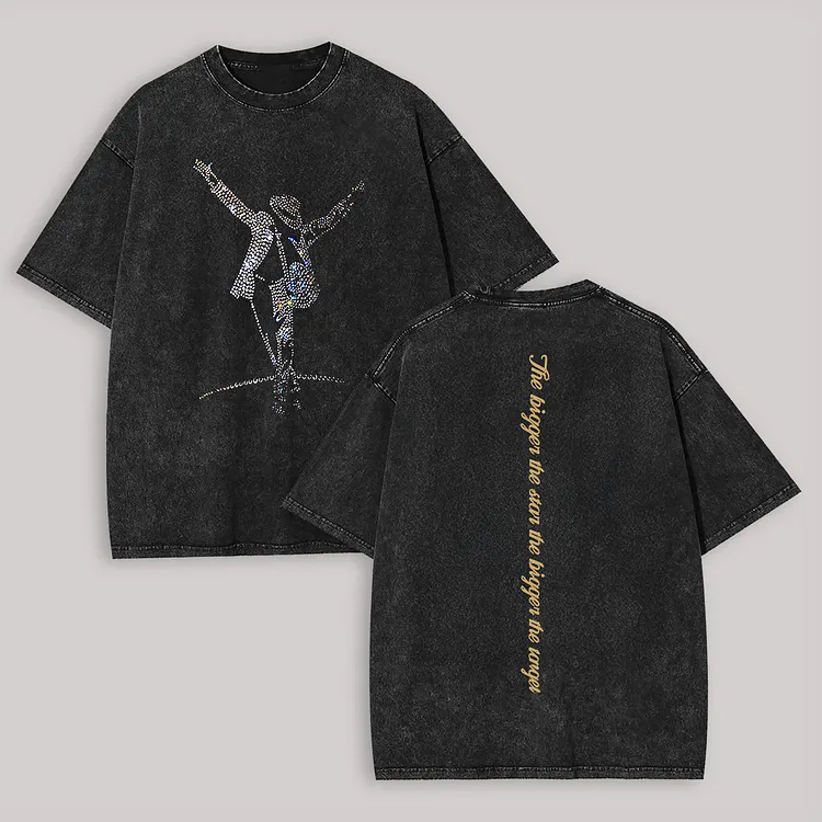 Michael Jackson Inspired Dance Pose Printed Unisex Washed Tee