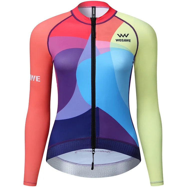 WOSAWE Female Road Bike Shirts Breathable Quick Dry Slim Cycling Tops