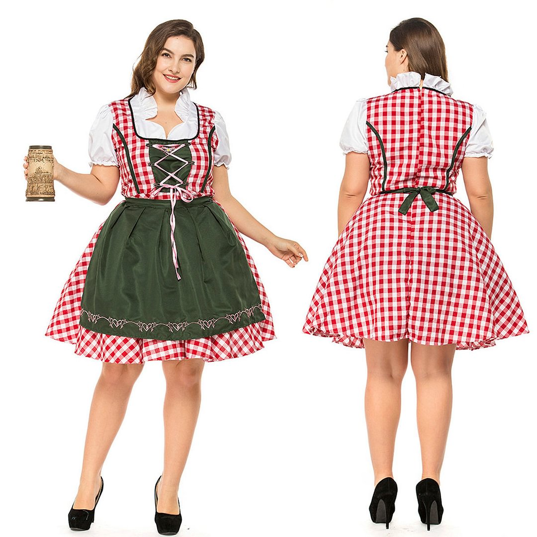 Halloween Plus Size Women German Beer Oktoberfest Cosplay Costume-Pajamasbuy