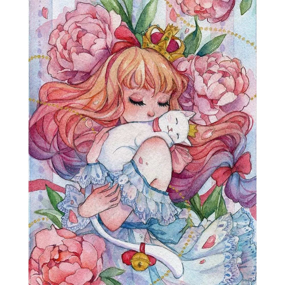 Flower Girl - 11CT Stamped Cross Stitch(40*50cm)