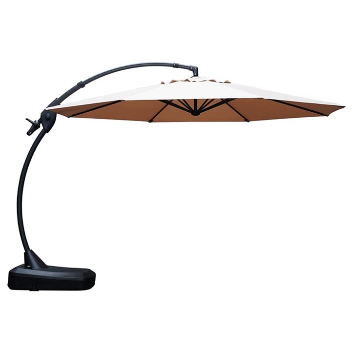 Deluxe NAPOLI Patio Cantilever Umbrella with Base 11FT 12FT