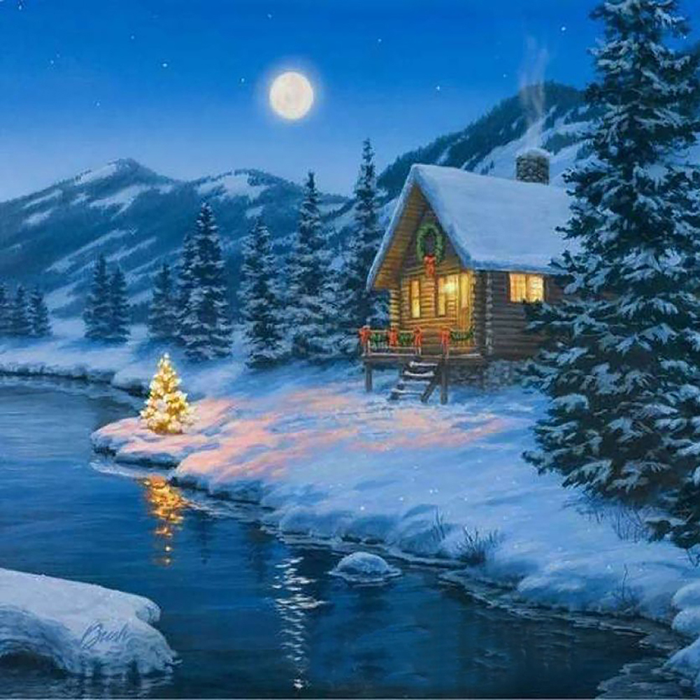 

Snow Scene - Round Drill Diamond Painting - 30*30CM, 501 Original