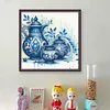 Blue And White Porcelain Teapot-11CT Stamped Cross Stitch 40*40cm/15.75*15.75in