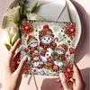 (US Only)6PCS DIY Xmas Diamond Art Greeting Cards Congratulations Cards & Gifts (Snowman)