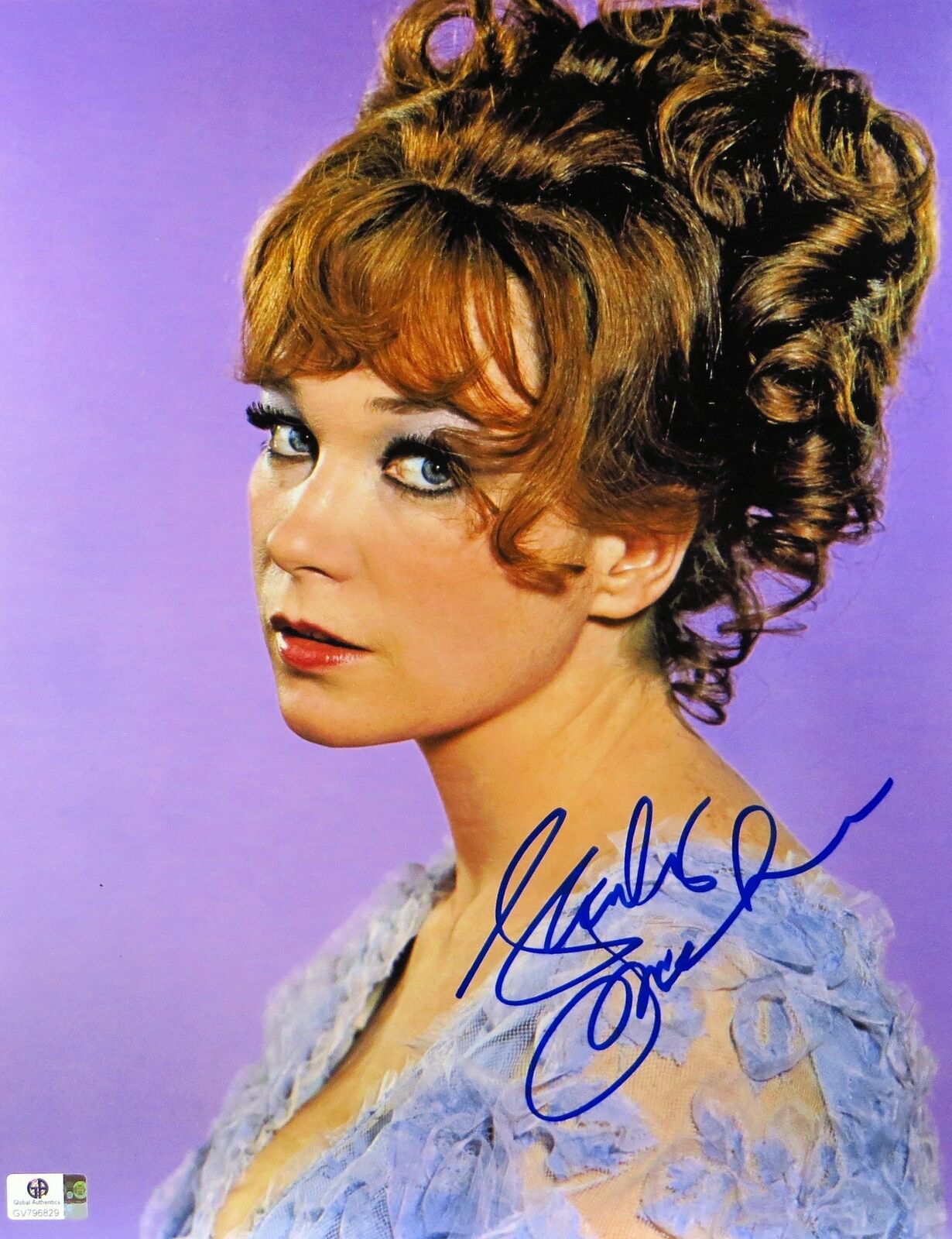 Shirley MacLaine Autographed 11X14 Photo Poster painting Vintage Curly Hair Up JSA CC88584