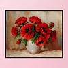 Poppy - 11CT Stamped Cross Stitch - 43*50cm - Flower