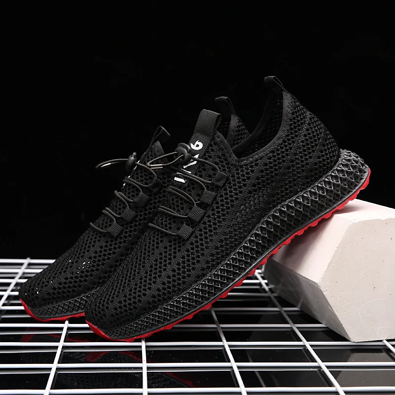 Qengg 2022 Spring Women Casual Shoes Summer New Hollow Mesh Flats Shoes Woman Sneakers Breathable Soft Lace-up Lover Shoes
