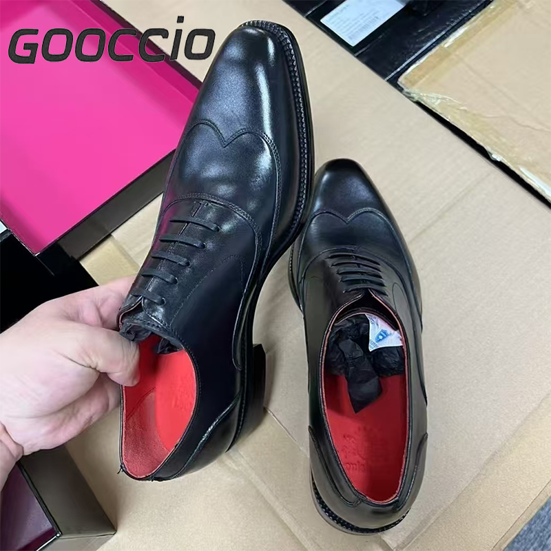 YH194 Prenium Calf-Skin Dress Shoes/Oxford Shoes For Men GOOCCIO   