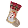 14 Inch Large DIY Linen Diamond Painting Xmas Stocking Hanging Gift Candy Bag Kits(20x35cm)