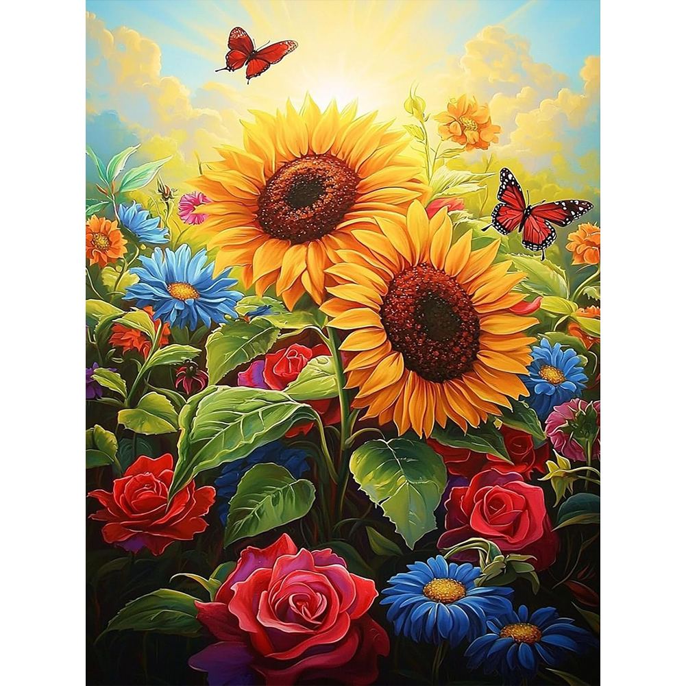 Sunflower 30*40cm(canvas) full round drill diamond painting