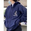 Cartoon Print Zipper Hoodie
